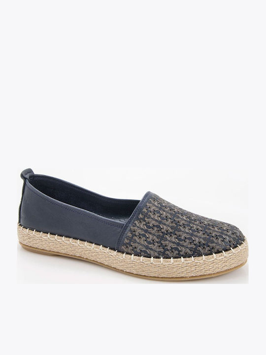 Espadrile Dama Din Piele În Culoare Argintie
