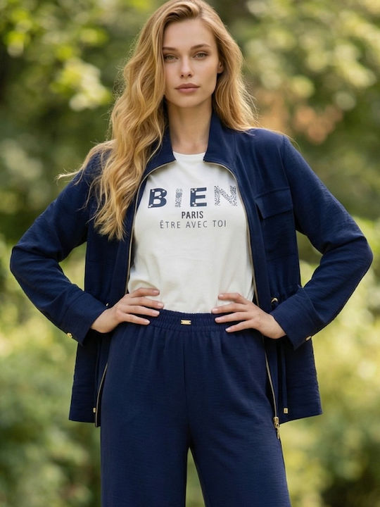 Damen Strickjacke In Blau