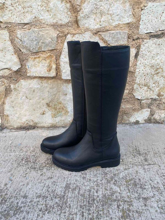 Δερμάτινες Γυναικείες Μπότες Μπορντό
