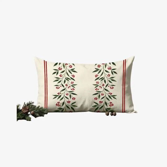 Mistletoe Pillow Case 50x30 Cotton Festive Branches Pghd0138
