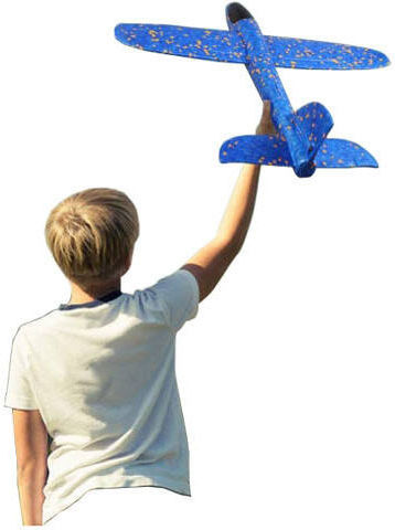 Flying Blue Styrofoam Airplane 49x47 Cm Aria Trade