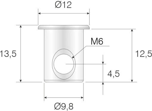 Fermami Eingebaut Für Kinderbett F9.8x12.5x6mm Silber