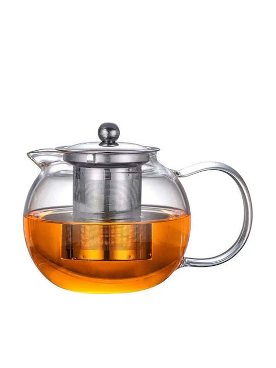 Phos & Gaia Teapot with Filter Stainless Steel Silver 1000ml