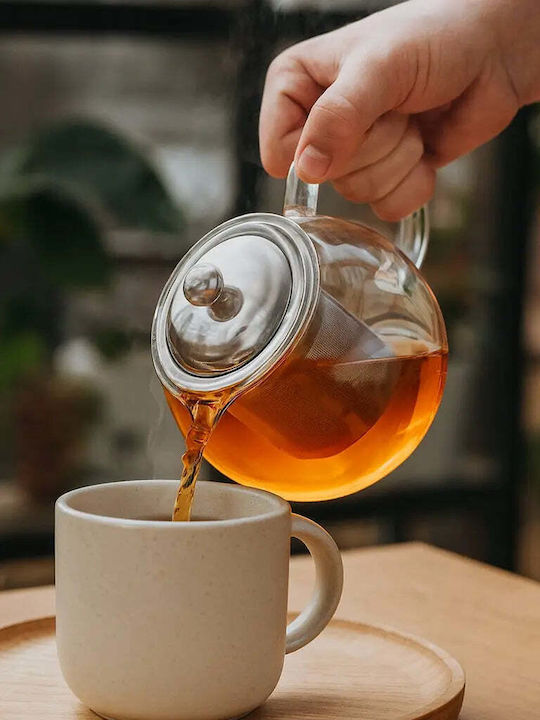 Phos & Gaia Teapot with Filter Stainless Steel Silver 1000ml
