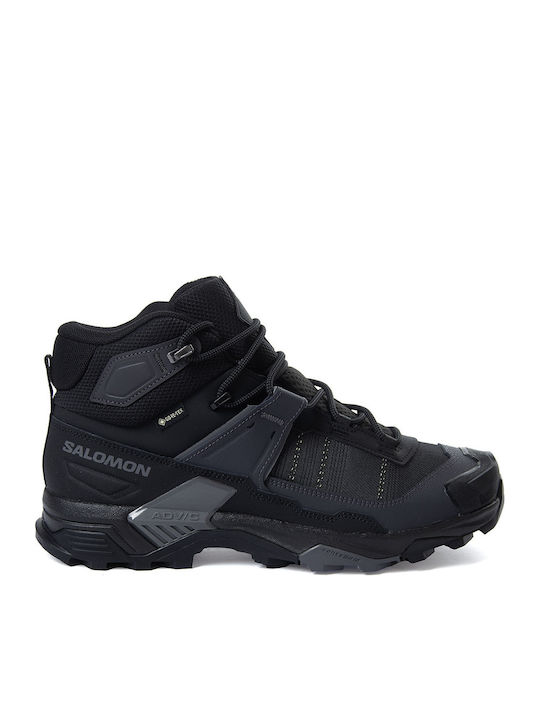 Salomon X Ultra 5 Mid Men's Hiking Boots Waterproof with Gore-Tex Membrane Black