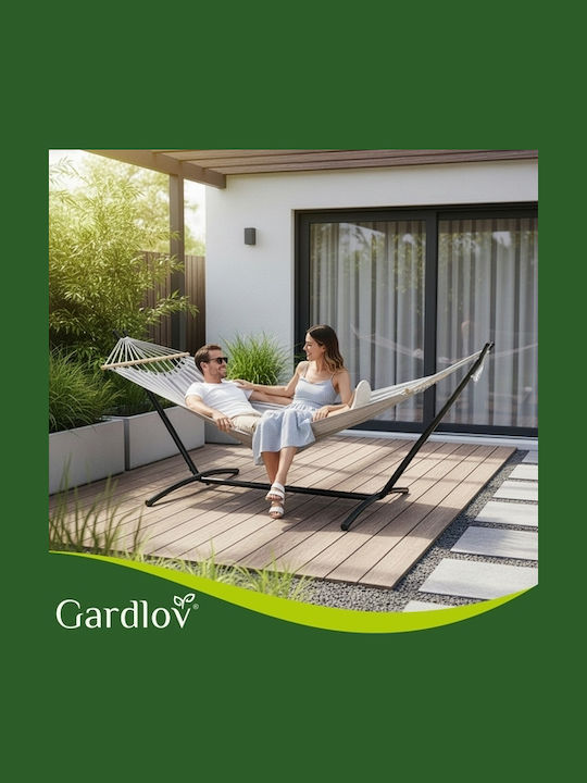Gardlov Αιώρα Διπλή Υφασμάτινη με Βάση Γκρι 200x150εκ.