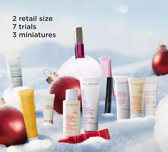 Clarins Adventskalender 12 Feiertagssaison Farb Schwarz Rosa