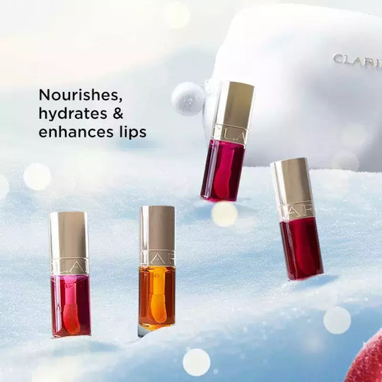 Clarins Lip Comfort Oil Gift Set Holiday Season Shade Pink Red Yellow