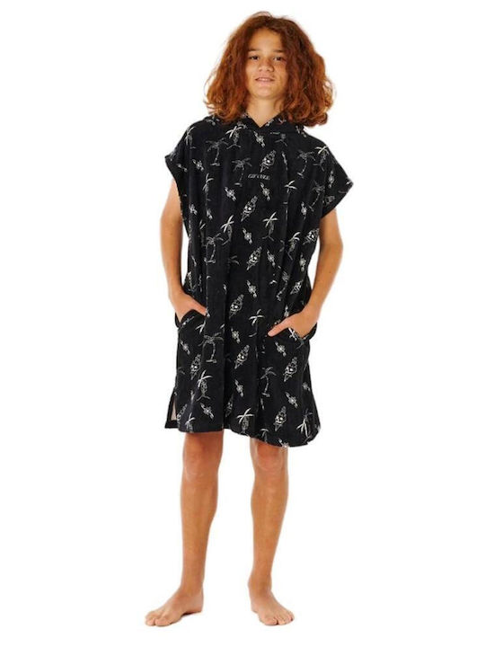 Rip Curl Hooded Towel Beach Poncho Black