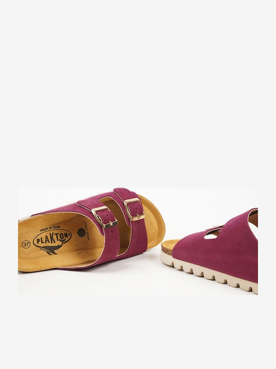 Leather Men's Sandals in Purple Colour