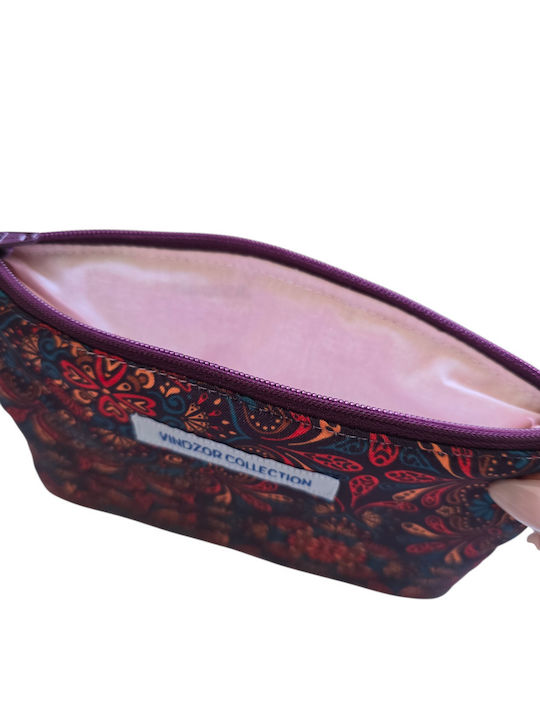 Stoff Damenbrieftasche Rot