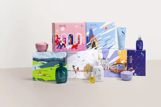 Alfaparf Milano Semi Di Lino Diamond Holiday Kit Hair Smoothing Softening Gift Set