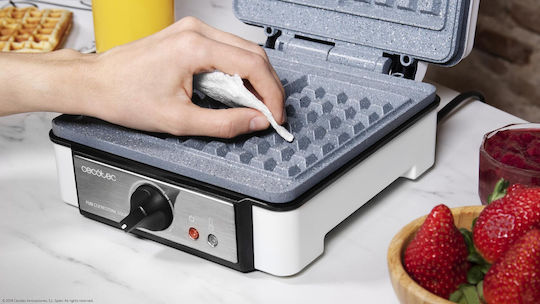 Cecotec Fun Gofrestone Double Aparat Vafe pentru Vafe Rectangulare cu 2 Compartimente 1200W