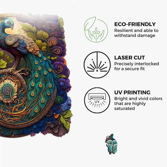 Peacock Mandala Puzzle 2D 200pcs