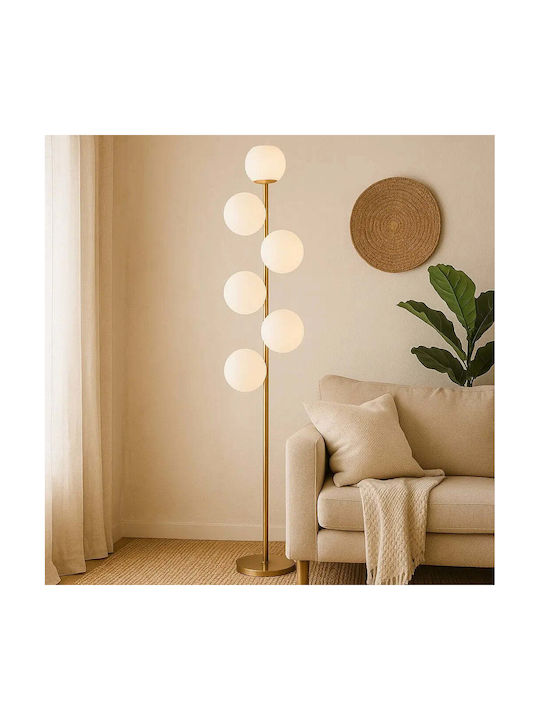 Jenna Stehlampe H160xB25cm. mit Fassung für Lampe G9 Weiß 25x25x160Y
