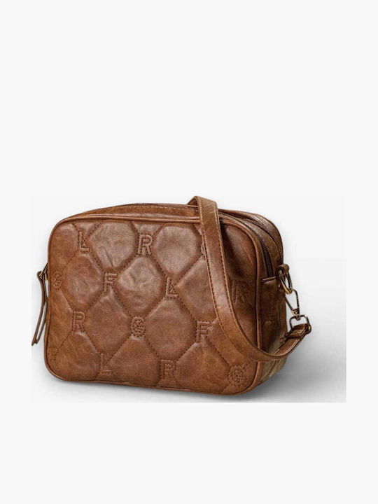 Damenleder Schultertasche Schwarz