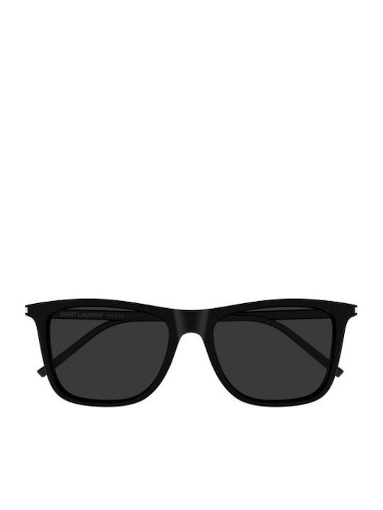 Ysl Unisex Sunglasses With Black Horn-Rimmed Frame And Black Lens SL 895 001