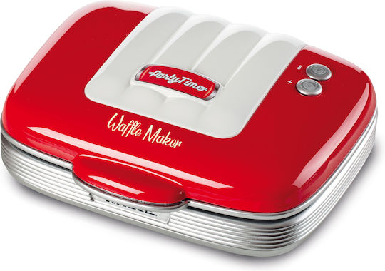 Ariete Party Time 1973 Гофретник за Квадратни Гофрети 2 Места 700W Червен