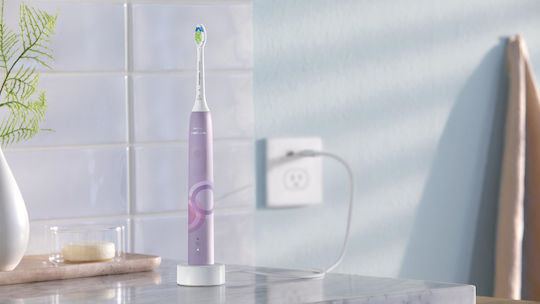 Philips Sonicare Electric Toothbrush with Pressure Sensor and Travel Case Purple