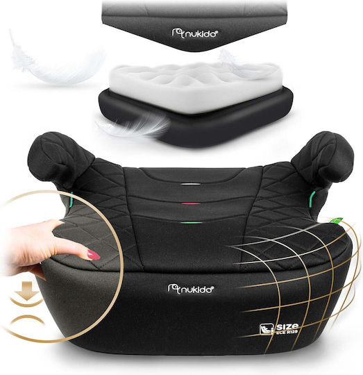 Nukido Louis Scaun Auto Booster i-Size cu Isofix Negru 22-36 kg