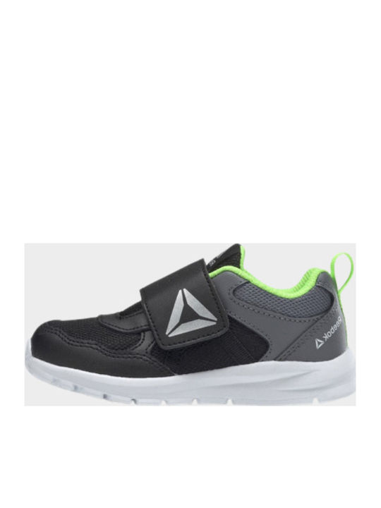 Almotio 4.0 Kids Sports Shoes Running with Hoop & Loop Closure Black