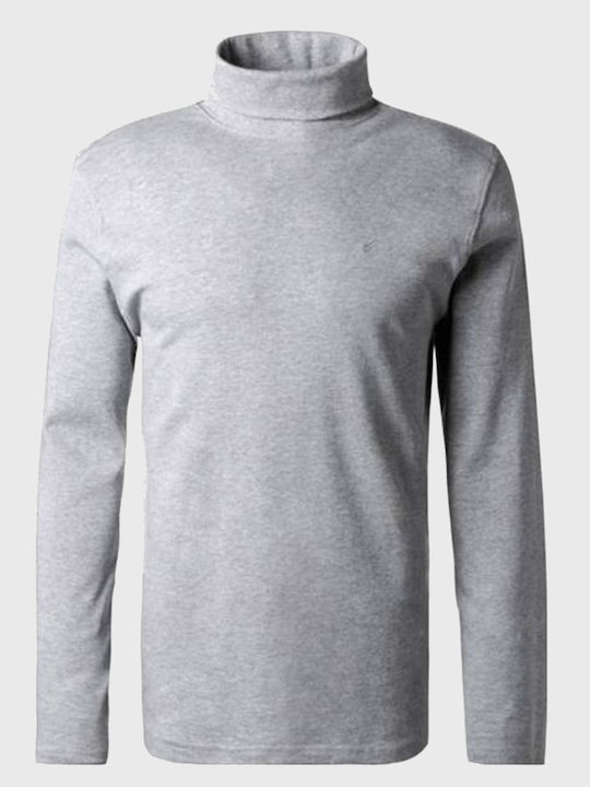 Herren Shirt Langarm Rollkragen Gray