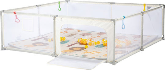 Park with Mattress Beige 200x200cm
