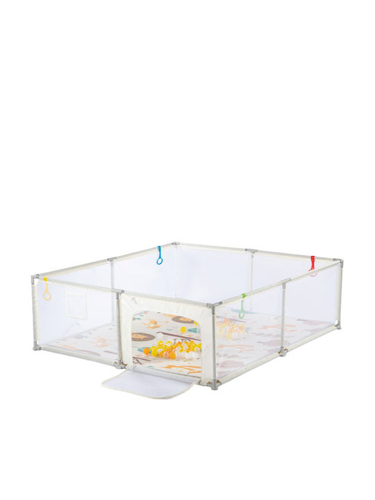 Parc cu Saltea Bej 200x180cm