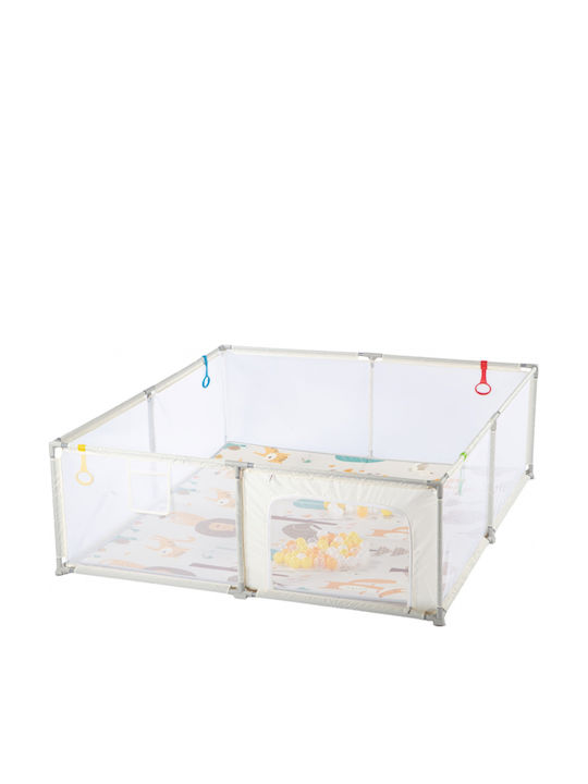 Parc cu Saltea Bej 200x180cm
