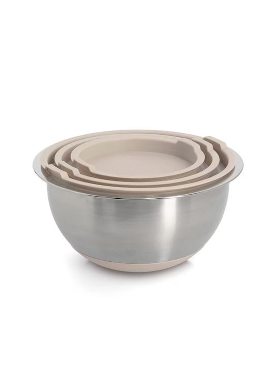 Zeller Σετ Δοχεία Φαγητού Inox Ασημί 27cm 3τμχ