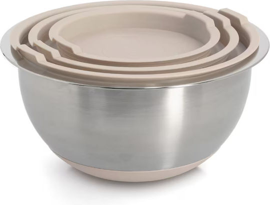 Zeller Σετ Δοχεία Φαγητού Inox Ασημί 27cm 3τμχ
