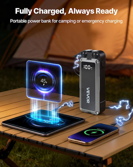 Vevor Portable Car and Motorcycle Battery Starter 4000A with Power Bank USB Flashlight 12V
