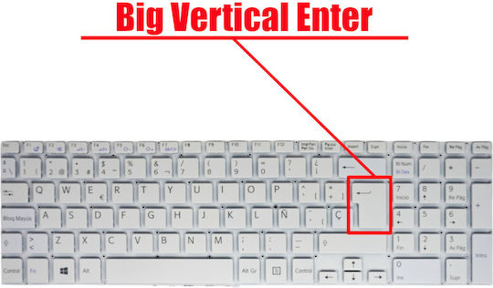 Spanish Laptop Keyboard Sony Vaio Fit SVF15 SVF152 SVF1521C5E SVF15218CXW SVF152C29M SVF152A29M SVF153 SVF153A1YM SVF153A2TT SVF154 SVF15A1M2ES SVF15A1S2ES ES No Frame White Code 40139esnofrwhite