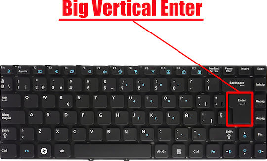 Spanish Laptop Keyboard For Samsung Qx410 Q330 Q430 Q460 Np-q430 Np-qx411 Ba59-02792b Ba59-02793a 9z.n5psn.001 Es Without Frame Black Code 40402esnofr
