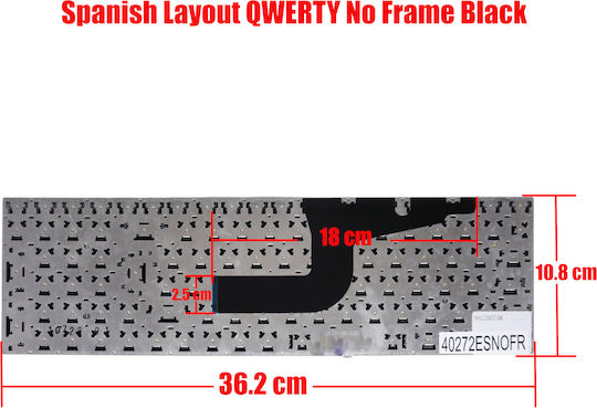 Spanish Laptop Keyboard Samsung Rc710 Rc711 Rc720 Rf709 Np-rc710 Np-rc711 Ba59-02922d Cnba5902922d 9z.n6asn.10s Es Without Frame Black Code 40272esnofr
