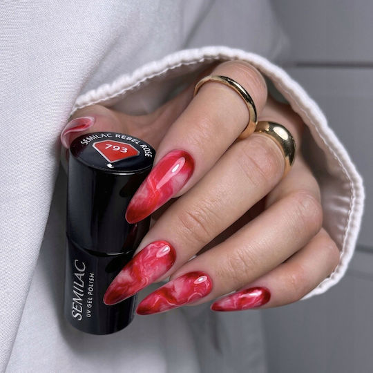 Semilac Gel Nail Polish 796 Jelly Raspberry
