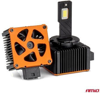 AMiO Lămpi Auto D3S Canbus LED 6500K Alb Rece 12V 2 Bucăți