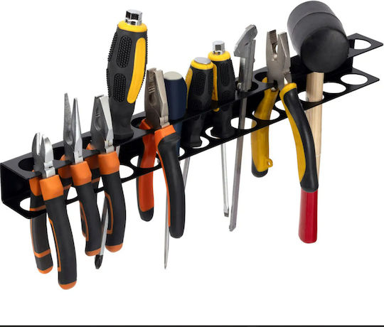 Zola Suport Multifuncțional De Perete Pentru Unelte 14 Compartimente Organizare Accesorii De Montare Incluse Oțel 40 Cm Negru