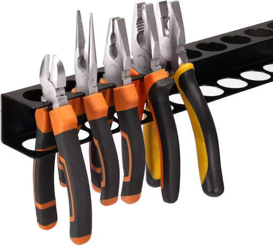 Zola Suport Multifuncțional De Perete Pentru Unelte 14 Compartimente Organizare Accesorii De Montare Incluse Oțel 40 Cm Negru