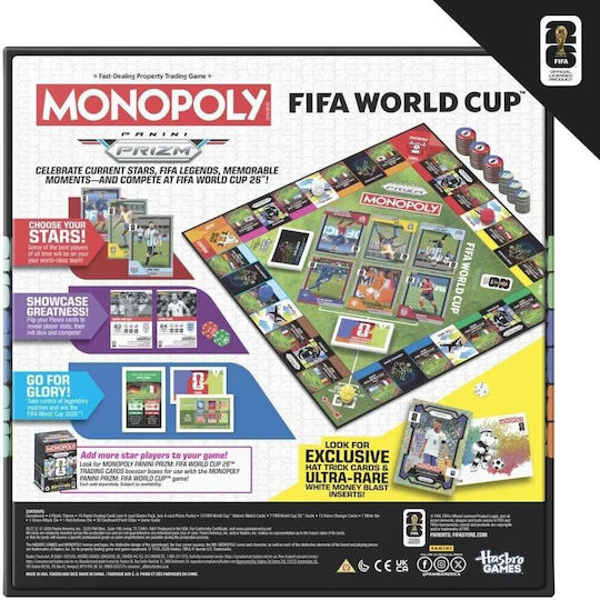 Επιτραπέζιο Παιχνίδι Monopoly Panini Prizm: FIFA World Cup για 2-4 Παίκτες 8+ Ετών Hasbro