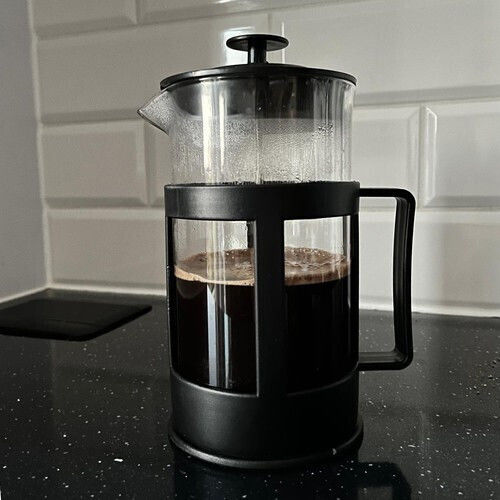 Cafetieră Cu Filtru Manual Din Oțel Inoxidabil Neagră 1lt