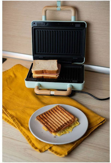 Morris Sandwich Maker with Removable Plates for for 2 Sandwiches Sandwiches 800W Green