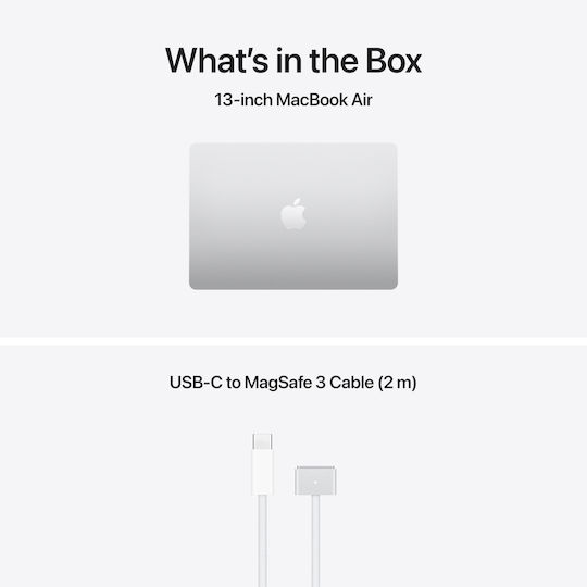 Apple MacBook Air 13.6 Zoll IPS Retina Display (M5-10-Kern/24GB/1TB SSD/10-Kern-GPU) Silber (Internationales Englisch Tastatursprache)