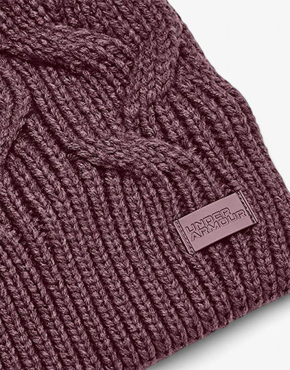Around Town Beanie Unisex Σκούφος Πλεκτός σε Μπορντό χρώμα