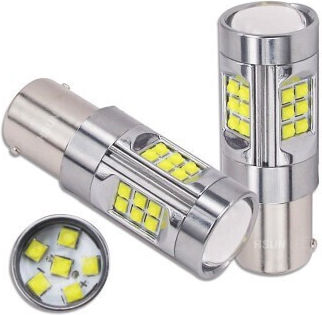 Lămpă Auto BA15S / P21W Canbus LED Alb 12-24V / 12V 150W