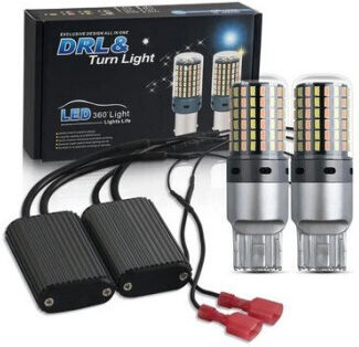 Крушки За Автомобил T20 / W21W / W21/5W LED Жълти 2 Броя