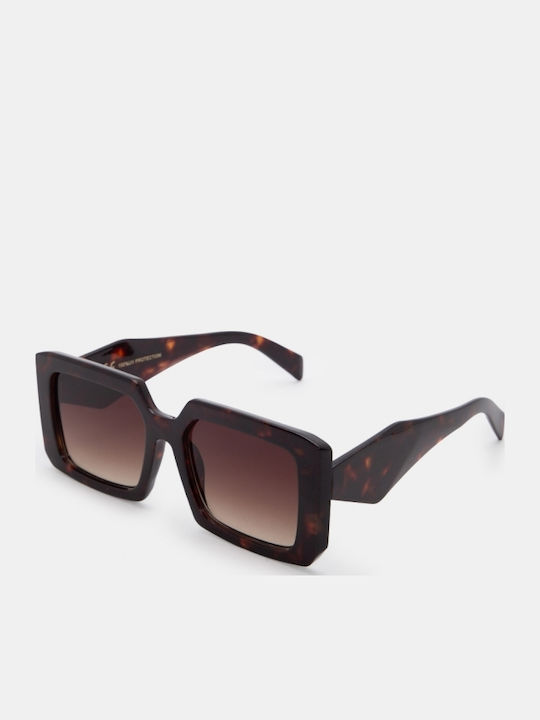 Luigi Unisex Ochelari De Soare Cu Culoare Maro Cadru Și Culoare Neagră Lentilă 4856313