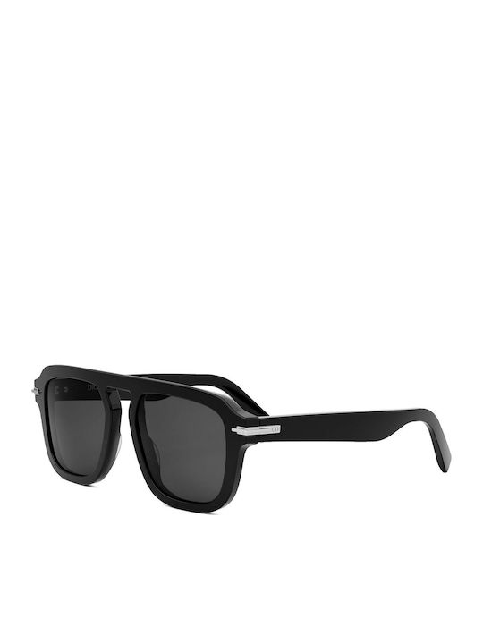 Dior Unisex Sunglasses with Black Horn-Rimmed Frame and Black Lens S15I 10A0 01A