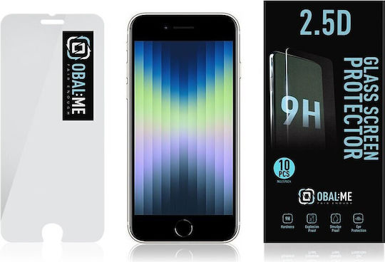 Obal:Me 2.5D 0.33mm Tempered Glass 10τμχ (iPhone SE 2022 / 2020 / 8 / 7)