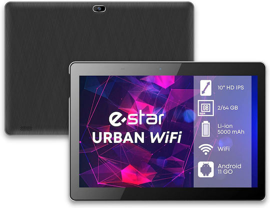 eStar Urban 1021W 10.1Zoll Tablet (4GB/64GB) Schwarz